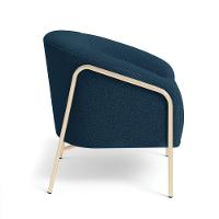 Poltrona Sala Industrial Alta Champanhe Stella Bouclê D03 - D'rossi Cor Azul - 5