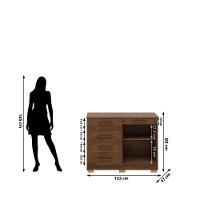 Cômoda Sapateira Armario Multiuso Sirius Imbuia Rústico - Mabe Magazine - 7