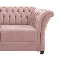Sofá Recamier Divã Chesterfield 175cm Sofia Suede Rose Capitonê- Mabe Magazine - 5
