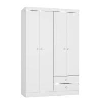 Guarda Roupas Infantil Roupeiro Louise 4 Portas Branco- Mabe Magazine - 2