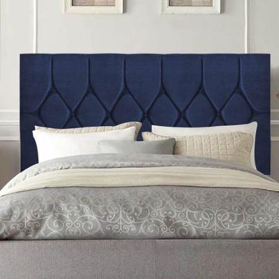 Cabeceira Estofada Cama Box King 195cm Istambul Suede Azul- Mabe Magazine