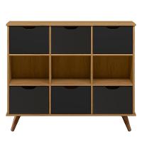 Nicho Organizador Retrô 6 Gavetas Freijó/preto - Qmovi - 1