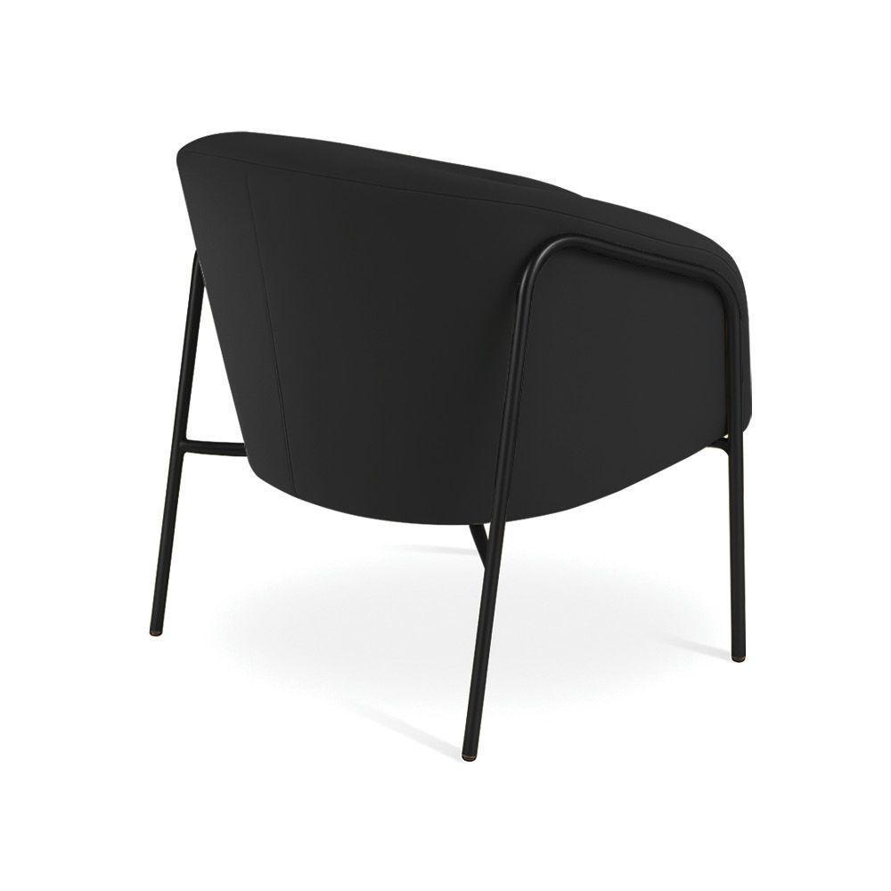 Poltrona Sala Industrial Alta Preto Kit 2 Stella Veludo Preto D03 - D'rossi - 8