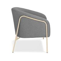 Poltrona Sala Industrial Alta Champanhe Kit 2 Stella Linho D03 - D'rossi Cor Grafite - 3