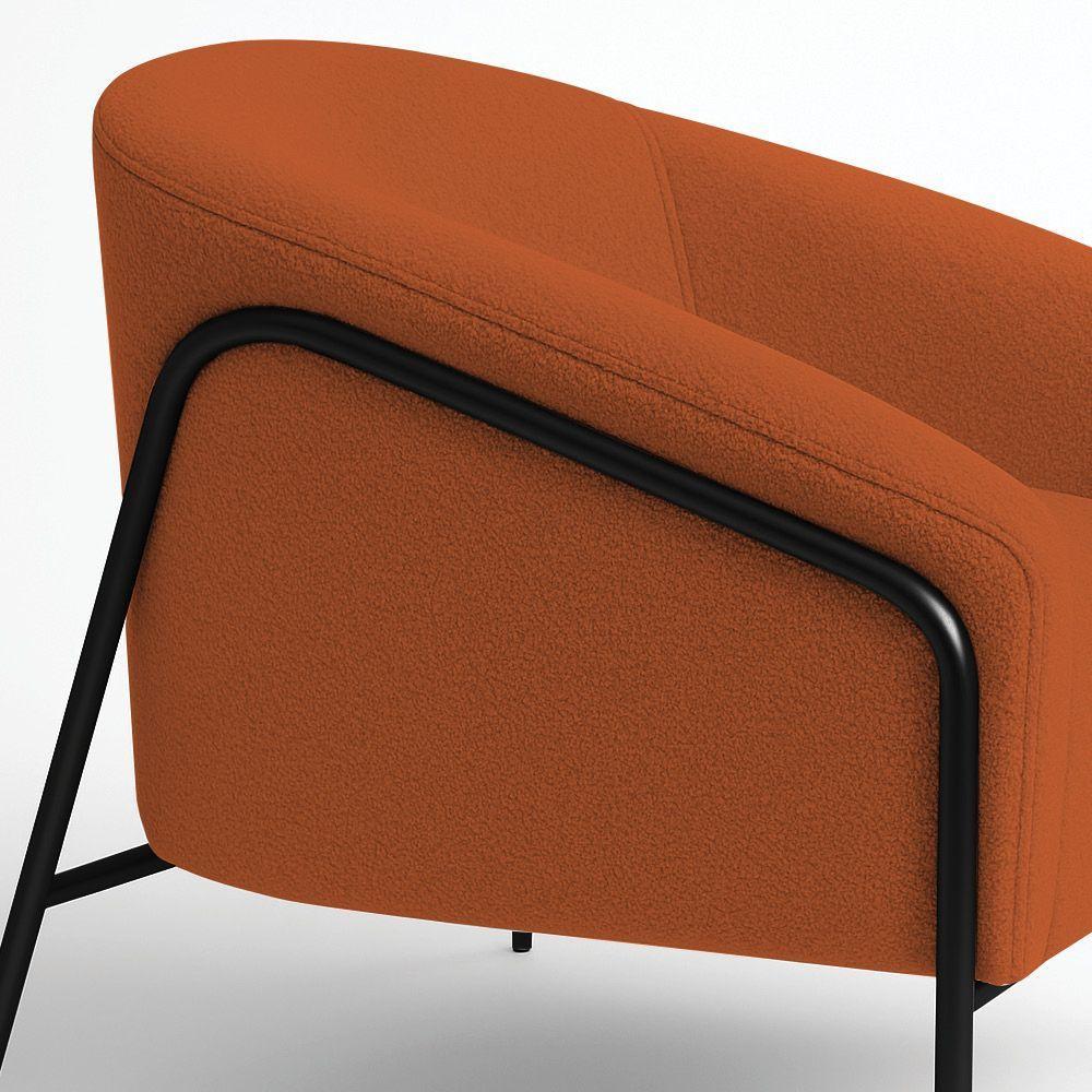 Poltrona Sala Industrial Alta Preto Stella Bouclê Terra D03 - D'rossi - 7