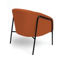 Poltrona Sala Industrial Alta Preto Stella Bouclê Terra D03 - D'rossi - 6