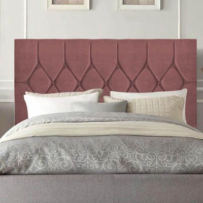 Cabeceira Estofada Cama Box King 195cm Istambul Suede Rose- Mabe Magazine