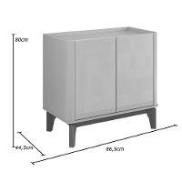 Buffet Aparador Flip 0.9 4 Portas Off White - 7