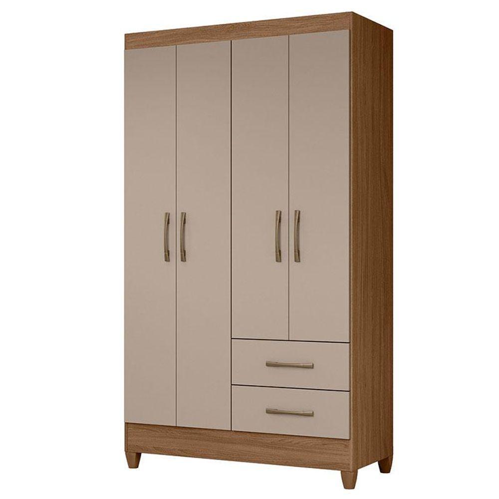 Guarda Roupa Solteiro Chile E Cômoda Texas Carvalho Fendi - Moval - 2