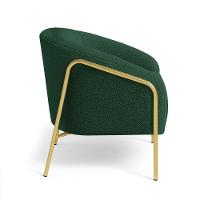 Poltrona Sala Industrial Alta Dourado Kit 2 Stella Bouclê D03 - D'rossi Cor Verde - 6