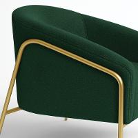 Poltrona Sala Industrial Alta Dourado Kit 2 Stella Bouclê D03 - D'rossi Cor Verde - 8