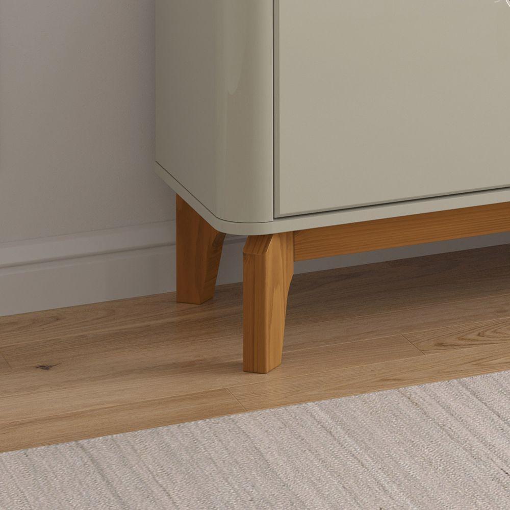 Rack Estante Flip 2.2 4 Portas Para Tv Até 75 Polegadas Off White Com Cinamomo - 4