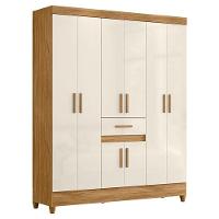 Guarda Roupa Casal Portugal E Cômoda Vênus Com Pés Freijó Off White - Moval - 2