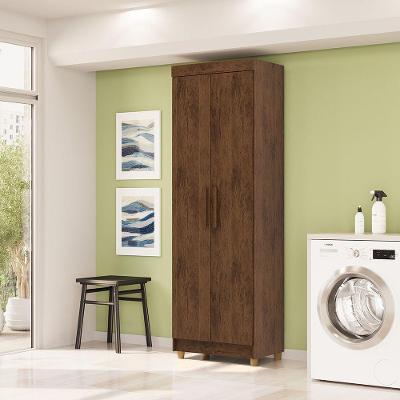 Armário Multiuso 61cm Alto 2 Portas Prateleiras Guiné V01 - D'rossi Imbuia