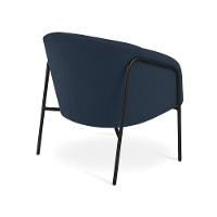 Poltrona Sala Industrial Alta Preto Kit 2 Stella Suede D03 - D'rossi Cor Azul - 7