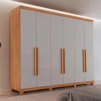 Guarda Roupa Casal Maya 6 Portas 6 Gavetas Naturalle-Off White MDF
