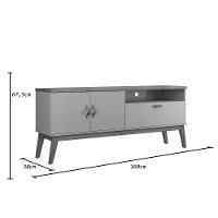 Rack Estante Sirius 1.6 3 Portas Para Tv Até 60 Polegadas Off White Com Cinamomo - 7