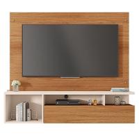 Painel Para Tv 55 Pol Com Bancada Suspensa 136cm Brasil Freijó/off White - Caemmun - 6