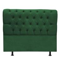 Cabeceira Estofada Cama Box Queen 160cm París Suede Verde- Mabe Magazine - 2