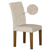 Cadeira Para Mesa De Jantar Napoli Mdf Kit 2 Peças Freijó Linho Palha - Leifer Móveis