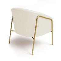 Poltrona Sala Industrial Alta Dourado Kit 2 Stella Sintético Pu D03 - D'rossi Cor Bege - 7