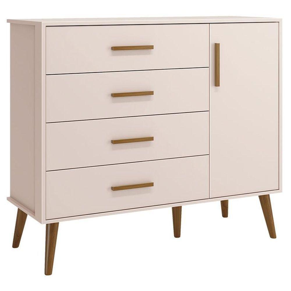 Quarto De Bebê Isis 3 Portas Rosa Acetinado - Reller - 10