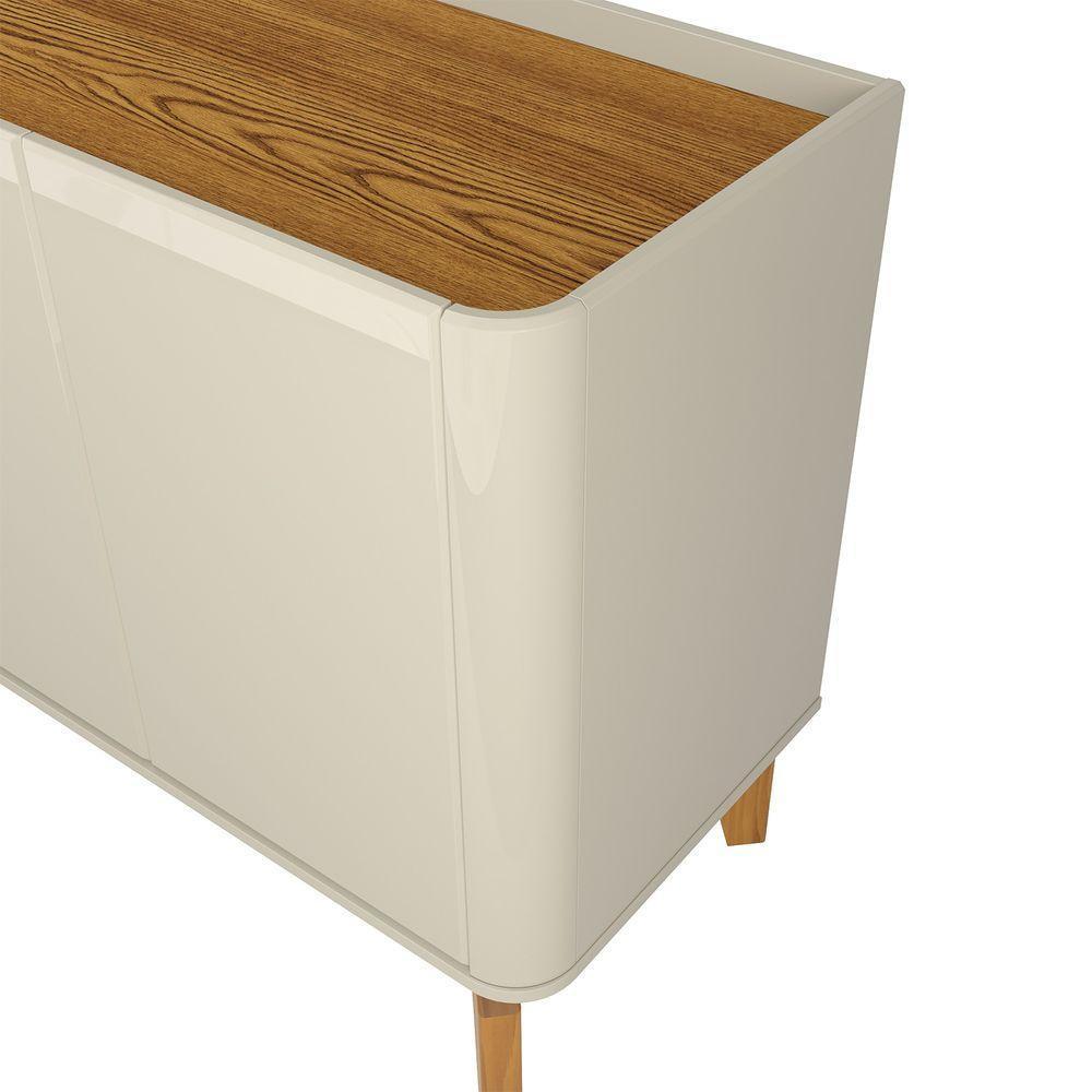 Buffet Aparador Flip 1.2 4 Portas Off White Com Camaru - 3