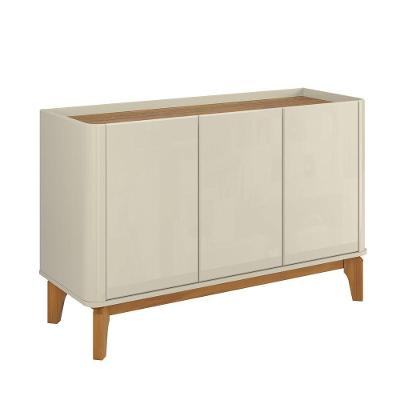 Buffet Aparador Flip 1.2 4 Portas Off White Com Camaru
