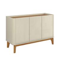 Buffet Aparador Flip 1.2 4 Portas Off White Com Camaru - 1