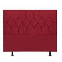 Cabeceira Estofada Cama Box King 195cm Istambul Suede Vermelho- Mabe Magazine - 2