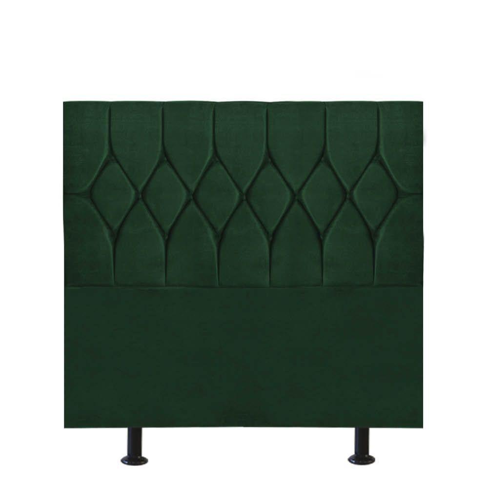 Cabeceira Estofada Cama Box Solteiro 90cm Istambul Corino Verde- Mabe Magazine - 1