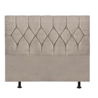 Cabeceira Estofada Cama Box Queen 160cm Istambul Suede Bege- Mabe Magazine - 2