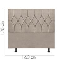 Cabeceira Estofada Cama Box Queen 160cm Istambul Suede Bege- Mabe Magazine - 3