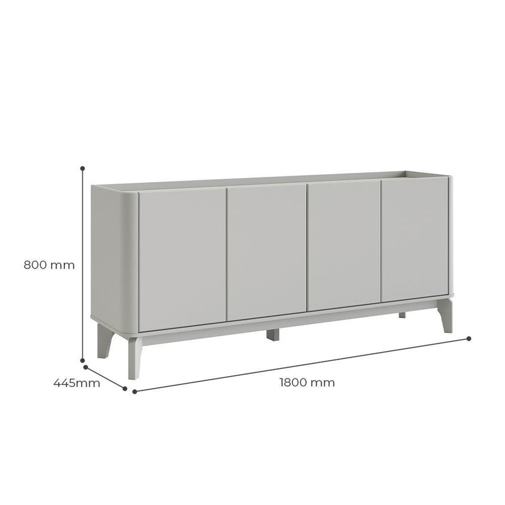 Buffet Aparador Flip 1.8 4 Portas Com Cinamomo - 7