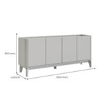 Buffet Aparador Flip 1.8 4 Portas Com Cinamomo - 7