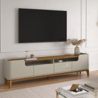 Rack Estante Flip 2.2 4 Portas Para Tv Até 75 Polegadas Off White Com Camaru - 2