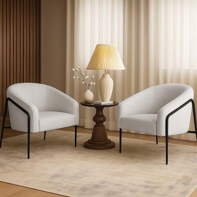 Poltrona Sala Industrial Alta Preto Kit 2 Stella Linho D03 - D'rossi Cor Cinza