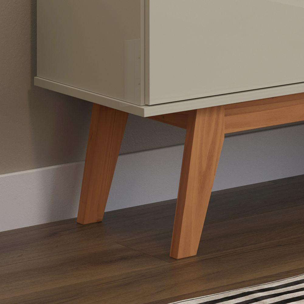 Rack Sirius 0.9 2 Portas Portas Para Tv Até 32 Polegadas Off White Com Cinamomo - 4