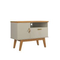 Rack Sirius 0.9 2 Portas Portas Para Tv Até 32 Polegadas Off White Com Cinamomo - 1