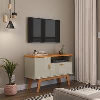 Rack Sirius 0.9 2 Portas Portas Para Tv Até 32 Polegadas Off White Com Cinamomo - 2