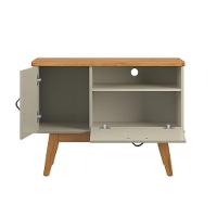 Rack Sirius 0.9 2 Portas Portas Para Tv Até 32 Polegadas Off White Com Cinamomo - 5