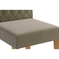 Kit 6 Cadeiras De Cozinha Paola Wood 6 Un Carvalho-suede Nude Bege - Cimol