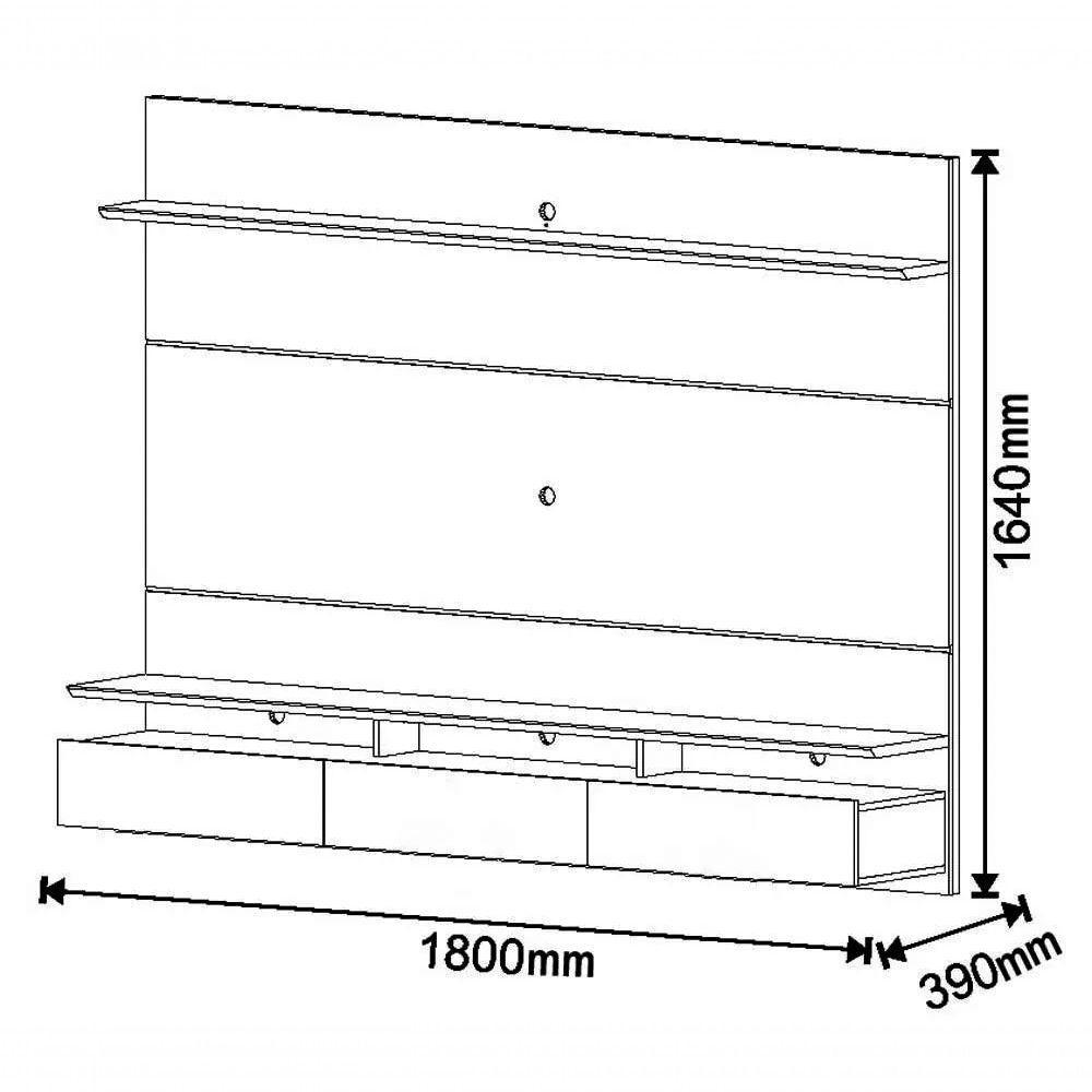 Home Suspenso Decore Led 1.8 Branco Acetinado - Imcal Móveis - 7