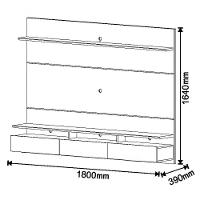 Home Suspenso Decore Led 1.8 Branco Acetinado - Imcal Móveis - 7