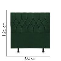 Cabeceira Estofada Cama Box Solteiro 100cm Istambul Suede Verde- Mabe Magazine - 3