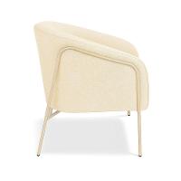 Poltrona Sala Industrial Alta Champanhe Stella Linho D03 - D'rossi Cor Bege - 5