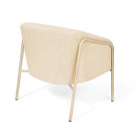 Poltrona Sala Industrial Alta Champanhe Stella Linho D03 - D'rossi Cor Bege - 6