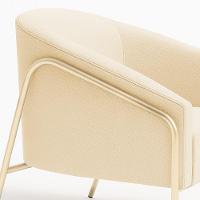 Poltrona Sala Industrial Alta Champanhe Stella Linho D03 - D'rossi Cor Bege - 7