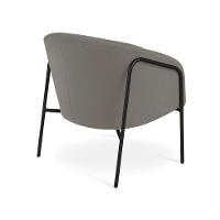 Poltrona Sala Industrial Alta Preto Stella Suede Grafite D03 - D'rossi - 6