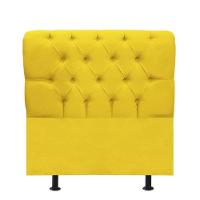 Cabeceira Estofada Cama Box Solteiro 100cm París Suede Amarelo- Mabe Magazine - 1